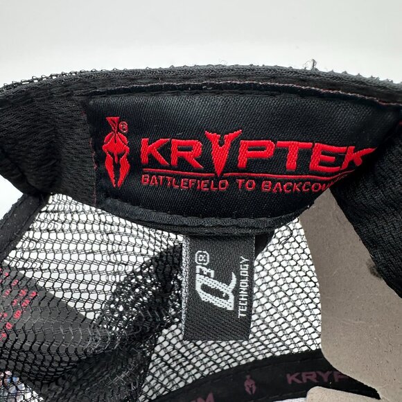 Kryptek Spartan Structured 6 Panel Meshback Snapback Cap, OSFM, Neptune/Black - Picture 13 of 15